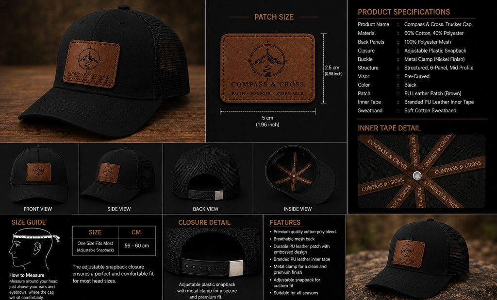Cornerstone Trucker Cap - black