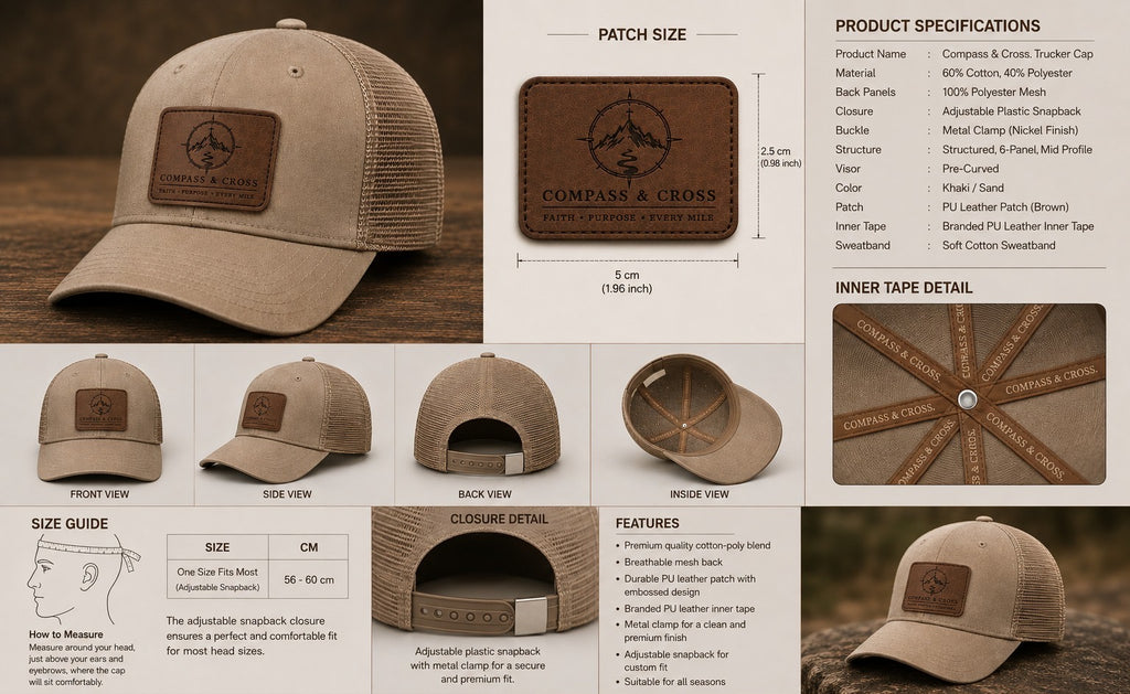 Cornerstone Trucker Cap - Sand